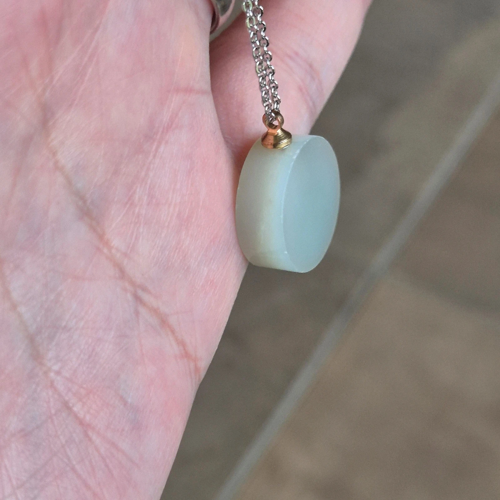 Pingente de jade nefrita natural não tratado com corrente – photo 3